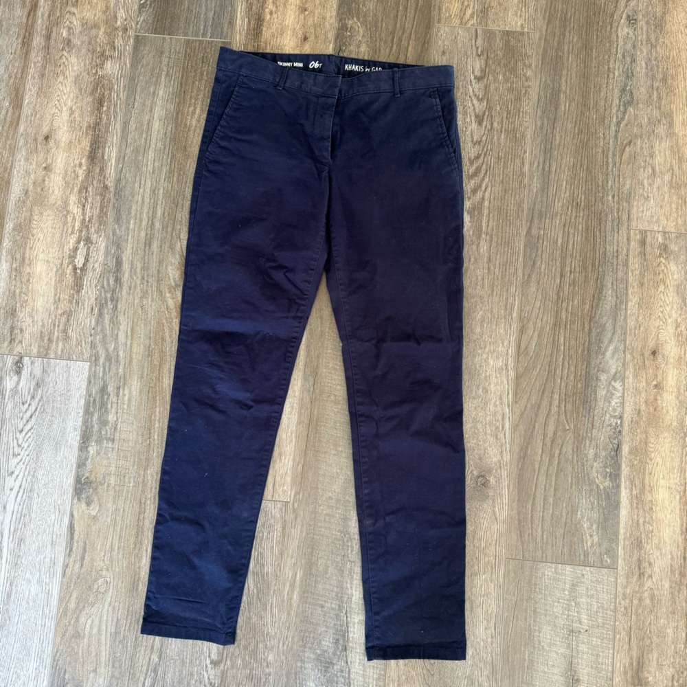 Gap Skinny Mini Khakis Navy Blue